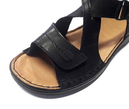 Orto plus 6087 dámské ortopedické sandály černé