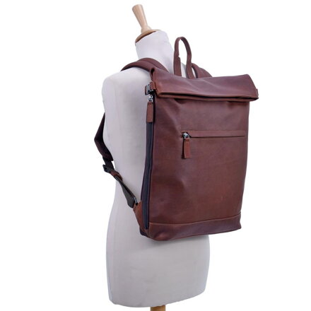 Saccoo Roller kožený batoh na notebook 15,6"