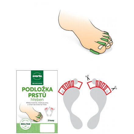 Svorto podložka prstů - hřeben ( 2 kusy )