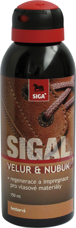 Sigal velur a nubuk regenerační a impregnační sprej 150 ml - černý