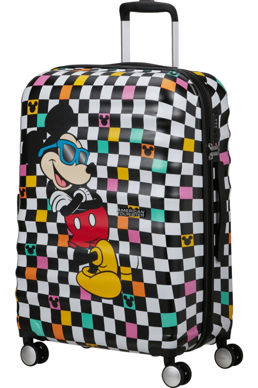 American Tourister Wavebreaker Disney FL spinner 67 Mickey Check cestovní kufr