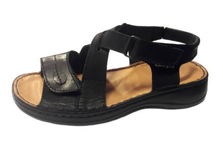 Orto plus 6087 dámské ortopedické sandály černé